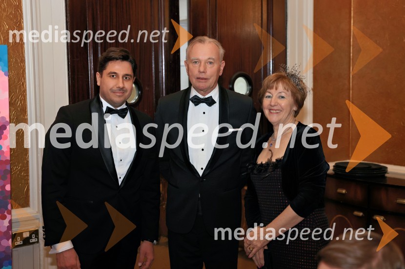  Aljoša Krdžić, partner, odvetniška pisarna Rojs, Peljhan, Prelesnik & partnerj; dr. Igor Bartenjev, dr. med. specialist dermatovenerologije;  Irena Lemut Čeh, LabenaChristmas Gala 2024, dogodek Britansko - slovenske gospodarske zbornice
