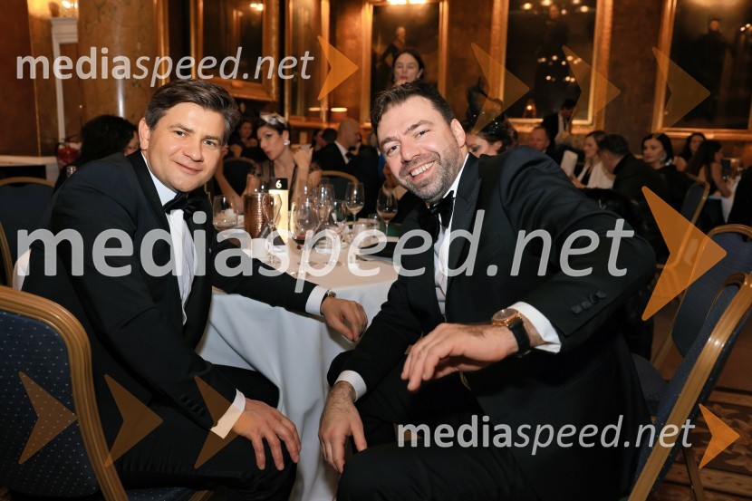  Gregor Pajek, partner, odvetniška pisarna Rojs, Peljhan, Prelesnik & partnerji;  Borut Čeh, soustanovitelj in izvršni direktor, Labena d.o.o.Christmas Gala 2024, dogodek Britansko - slovenske gospodarske zbornice