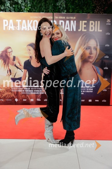  Ula  Furlan, igralka, voditeljica;  Katarina Čas, igralkaPa tako lep dan je bil, premiera slovenskega filma v Cineplexx Ljubljana