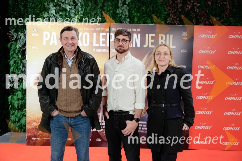  Borut Pahor, nekdanji predsednik Republike Slovenije;  Perica Rai, režiser; dr. Alja  Brglez, šefinja kabineta bivšega predsednika RSPa tako lep dan je bil, premiera slovenskega filma v Cineplexx Ljubljana
