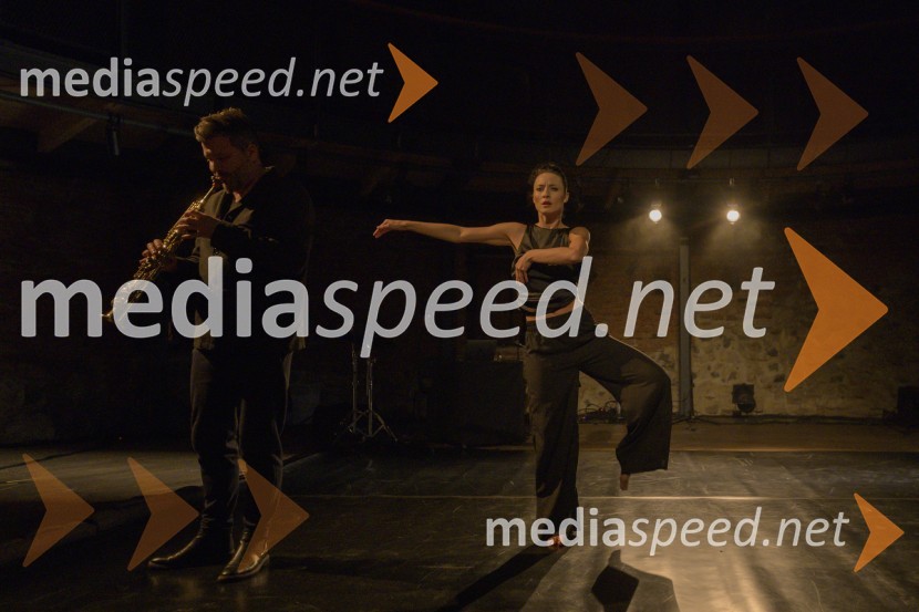  Jure Pukl, glasbenik;  Urška Centa, plesalka flamenkaNa pragu nevidnega, predstava ob jubileju Lutkovnega gledališča Maribor