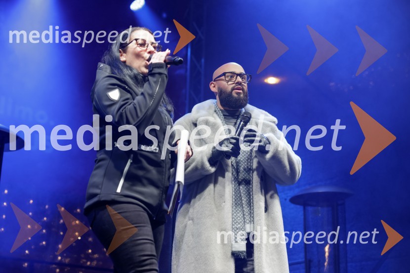  Saša Zadnik, novinarka;  Tilen Lotrič, pevecTradicionalni prižig prazničnih luči na občinski praznik MOK