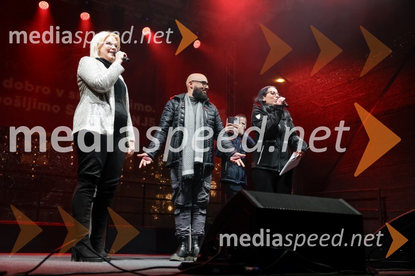  Manca  Špik, pevka;  Tilen Lotrič, pevec;  Saša Zadnik, novinarkaTradicionalni prižig prazničnih luči na občinski praznik MOK