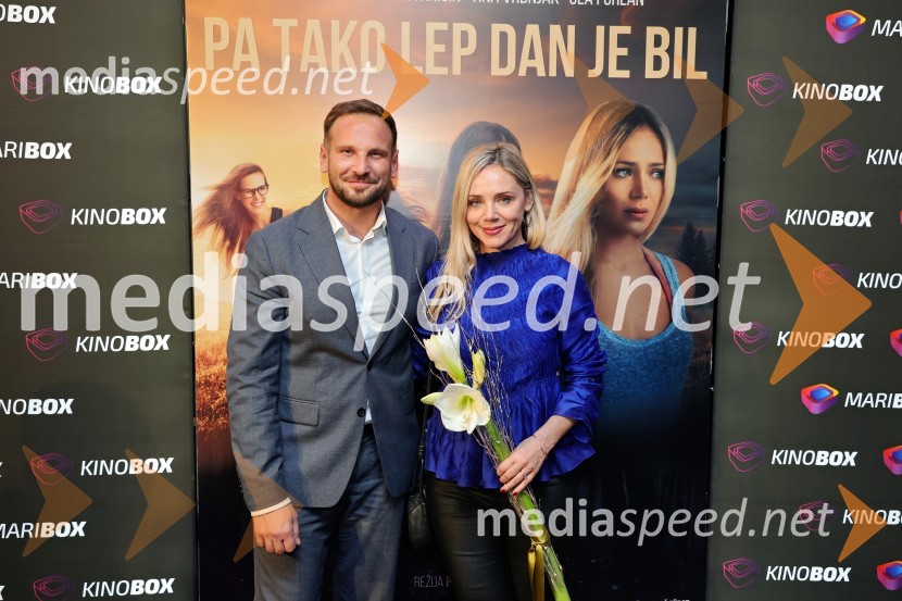  David  Klobasa, župan Občine Sveta Trojica in podjetnik;  Katarina Čas, igralkaPremiera filma Pa tako lep dan je bil s Katarino Čas v Mariboxu