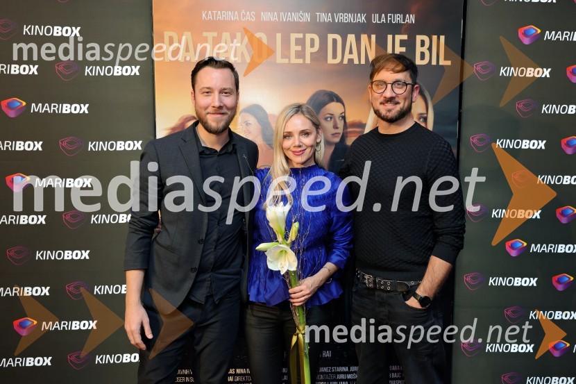  Tamir Gostiša, producent in glasbenik;  Katarina Čas, igralka;  Perica Rai, režiserPremiera filma Pa tako lep dan je bil s Katarino Čas v Mariboxu