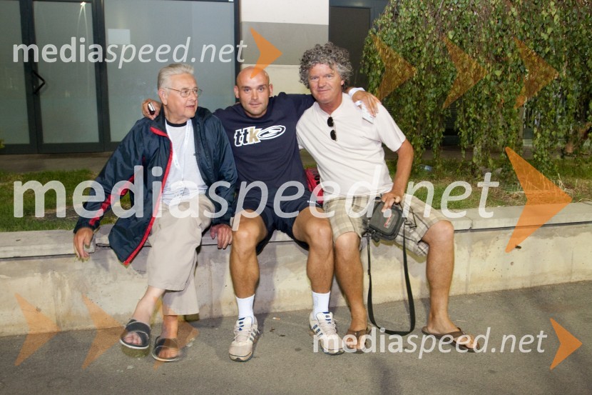 Fredi Reicher, teniška legenda, Marko Tkalec, trener in Neco Nikolić, Tenis klub NispoSlovenia open 2009, teniški turnir