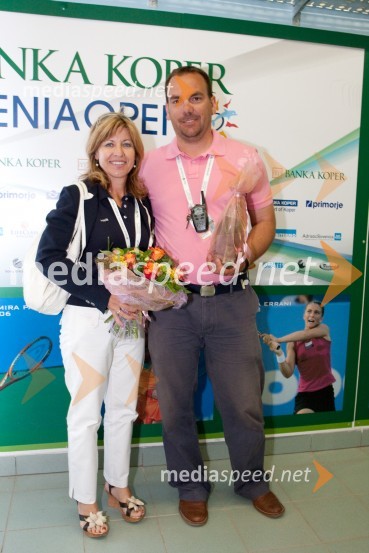 Mima Jaušovec, nekdanja kapetanka slovenske ženske teniške reprezentance in predsednica organizacijskega odbora Banka Koper Slovenia Open in Andrej Bizjak, direktor Banka Koper Slovenia OpenSlovenia open 2009, teniški turnir