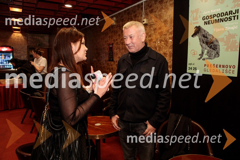  Eva Belčič, vodja marketinga in odnosov z javnostmi, Prešernovo gledališče Kranj;  Ivica Buljan, režiserRazodetje, premiera, Prešernovo gledališče Kranj