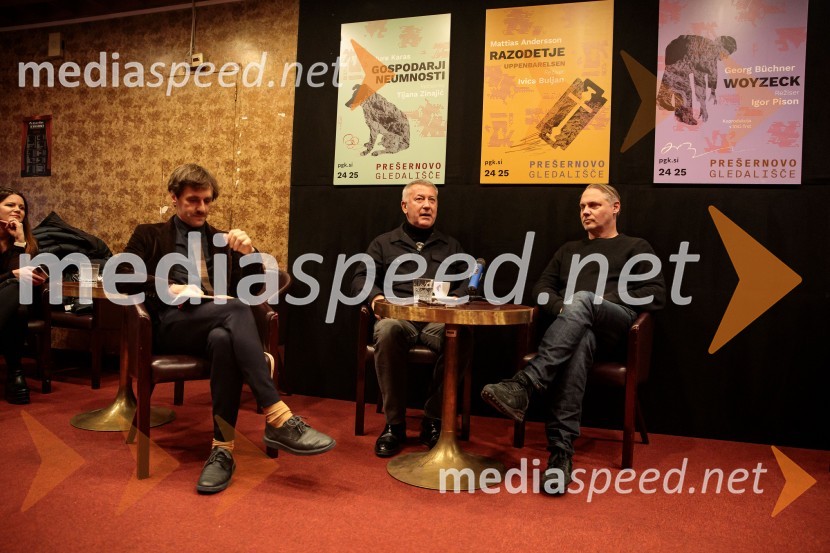  Rok Bozovičar, direktor, Prešernovo gledališče Kranj ;  Ivica Buljan, režiser;  Mattias Andersson, igralec, režiser in dramatikRazodetje, premiera, Prešernovo gledališče Kranj