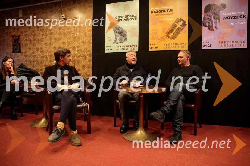  Rok Bozovičar, direktor, Prešernovo gledališče Kranj ;  Ivica Buljan, režiser;  Mattias Andersson, igralec, režiser in dramatikRazodetje, premiera, Prešernovo gledališče Kranj
