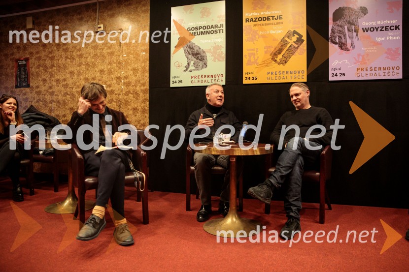  Rok Bozovičar, direktor, Prešernovo gledališče Kranj ;  Ivica Buljan, režiser;  Mattias Andersson, igralec, režiser in dramatikRazodetje, premiera, Prešernovo gledališče Kranj