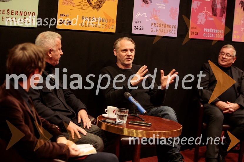  Ivica Buljan, režiser;  Mattias Andersson, igralec, režiser in dramatik;  Robert Waltl, direktor, Mini teaterRazodetje, premiera, Prešernovo gledališče Kranj