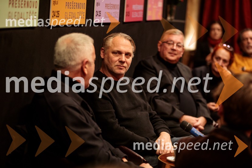  Mattias Andersson, igralec, režiser in dramatik;  Robert Waltl, direktor, Mini teaterRazodetje, premiera, Prešernovo gledališče Kranj