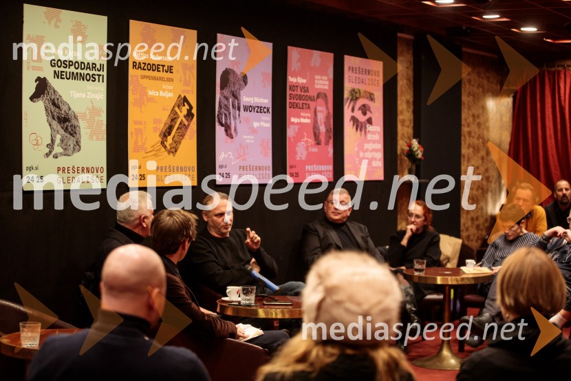  Mattias Andersson, igralec, režiser in dramatik;  Robert Waltl, direktor, Mini teaterRazodetje, premiera, Prešernovo gledališče Kranj