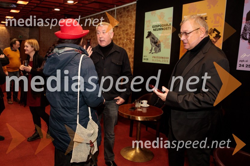  Pia Zemljič, igralka;  Ivica Buljan, režiser;  Robert Waltl, direktor, Mini teaterRazodetje, premiera, Prešernovo gledališče Kranj