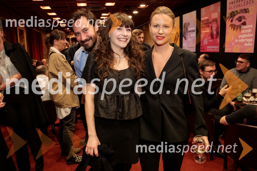  Miha Rodman, igralec;  Živa Selan, igralka;  Paola Rodman, italijanistka in umetnostna zgodovinarkaRazodetje, premiera, Prešernovo gledališče Kranj