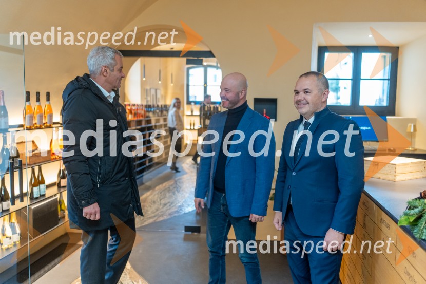  Aleksander Saša Arsenovič, župan, Mestna občina Maribor;  Matevž Frangež, državni sekretar;  Jure Struc, direktor, Zavod za turizem MariborNovinarska konferenca s predstavitvijo prenovljene Hiše Najstarejše trte