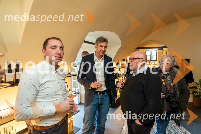  Boris Hriberšek, IGM;  Stojan Skalicky, Arhisol, d.o.o.;  Igor Orešič, arhitekt, slikar Novinarska konferenca s predstavitvijo prenovljene Hiše Najstarejše trte