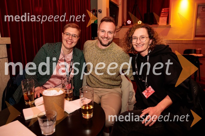  Polona Černič, Festival LGBT filma;  Nejc Kovačič, vodja službe za komuniciranje Muzeja in galerij mesta Ljubljane;  ... 40. Festival LGBT filma, otvoritev