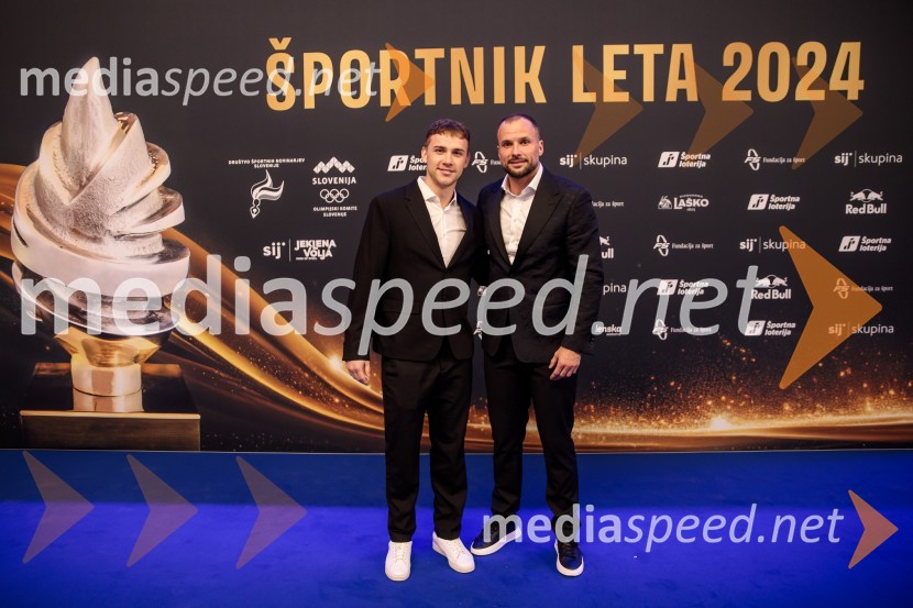  Staš Jovičić Slatinek, rokometaš;  Uroš Zorman, trener, Slovenska rokometna reprezentancaŠportnik leta 2024, slavila Janja Garnbret in Tadej Pogačar