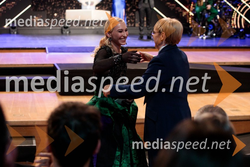  Janja Garnbret, športna plezalka; dr. Nataša Pirc Musar, predsednica Republike SlovenijeŠportnik leta 2024, slavila Janja Garnbret in Tadej Pogačar