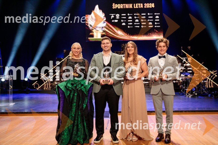  Janja Garnbret, športna plezalka;  Toni Vodišek, kajtar;  Andreja Leški, judoistka;  Žiga Lin Hočevar, kanuist na divjih vodahŠportnik leta 2024, slavila Janja Garnbret in Tadej Pogačar