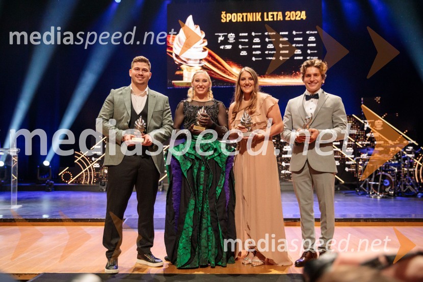  Toni Vodišek, kajtar;  Verity Thompson, igralka;  Andreja Leški, judoistka;  Žiga Lin Hočevar, kanuist na divjih vodahŠportnik leta 2024, slavila Janja Garnbret in Tadej Pogačar