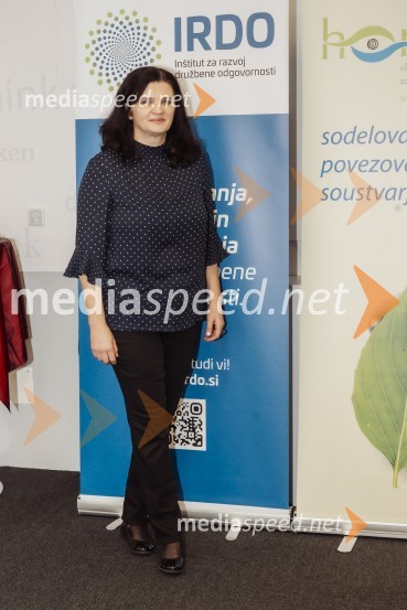 mag. Anita Hrast, direktorica, Inštitut IRDO, Inštitut za razvoj družbene odgovornosti Horus in Adrastos 2024, podelitev nagrad