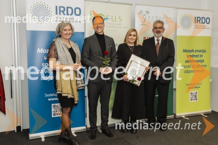 mag. Natalie Cvikl Postružnik, Insights, Ltd.;  Klemen Medved, Mercator d.o.o.;  ... ;  ... Horus in Adrastos 2024, podelitev nagrad