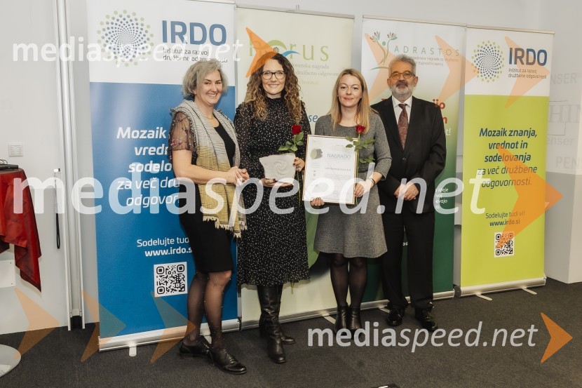 mag. Natalie Cvikl Postružnik, Insights, Ltd.;  Saša Vidmar;  Metka Šilar Šturm, Nicelabel;  ... Horus in Adrastos 2024, podelitev nagrad