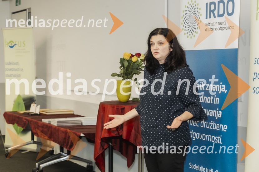 mag. Anita Hrast, direktorica, Inštitut IRDO, Inštitut za razvoj družbene odgovornosti Horus in Adrastos 2024, podelitev nagrad