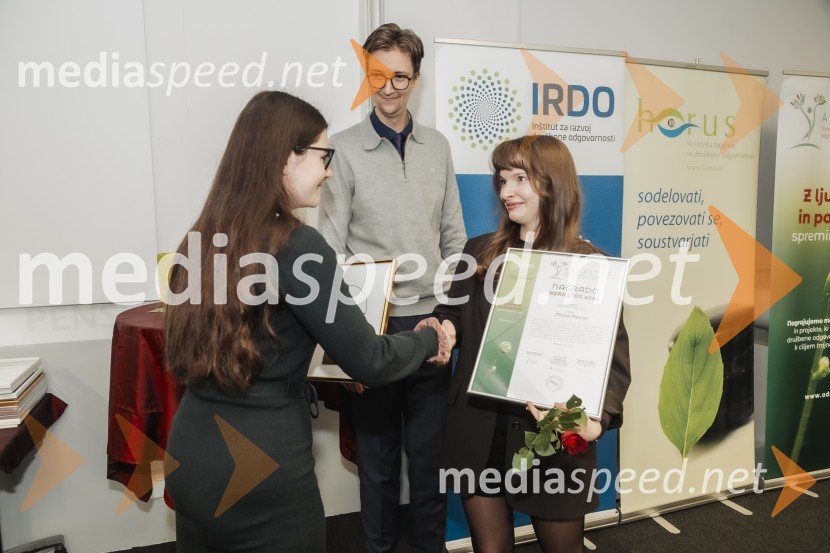  Kaja Bračič;  Anej Irgolič;  Mojca MesnerHorus in Adrastos 2024, podelitev nagrad