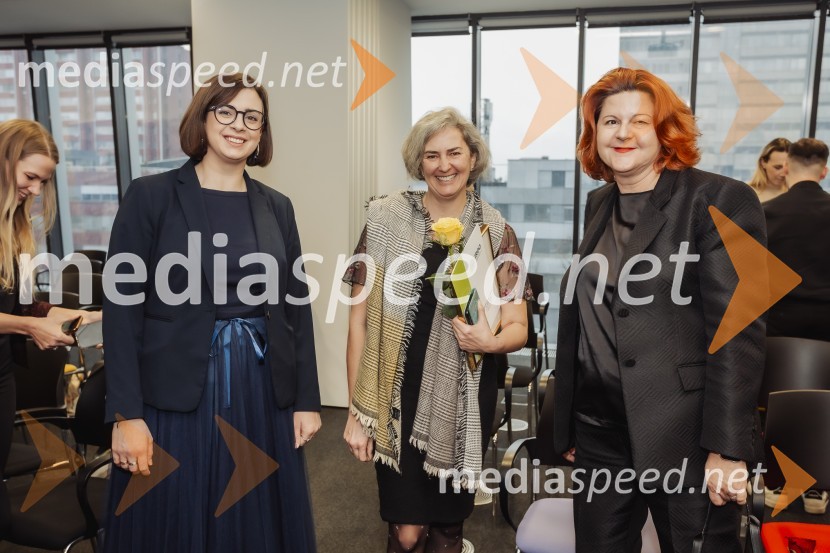  Nomi  Hrast , prorektorica za študentska vprašanja Univerze v Mariboru; mag. Natalie Cvikl Postružnik, Insights, Ltd.;  ... Horus in Adrastos 2024, podelitev nagrad