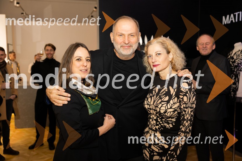  Barbara Pokorny;  Dime Rangelov;  Hermina Kovačič, strokovnjakinja za komuniciranjeAsko odprl svoj prvi showroom v Sloveniji z modnim oblikovalcem Maticem Velerjem