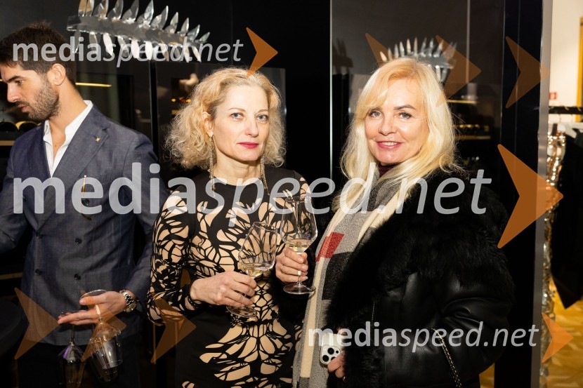  Hermina Kovačič, strokovnjakinja za komuniciranje;  Andreja  Medvedič, lastnica in direktorica Sense Wellness ClubaAsko odprl svoj prvi showroom v Sloveniji z modnim oblikovalcem Maticem Velerjem