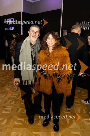  Leo Kulaš, kostumograf;  Barbara Podlogar, grafična oblikovalka, PristopAsko odprl svoj prvi showroom v Sloveniji z modnim oblikovalcem Maticem Velerjem