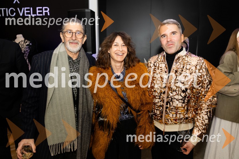  Leo Kulaš, kostumograf;  Barbara Podlogar, grafična oblikovalka, Pristop;  Sašo Kralj, odnosi z javnostmi, LJFWAsko odprl svoj prvi showroom v Sloveniji z modnim oblikovalcem Maticem Velerjem