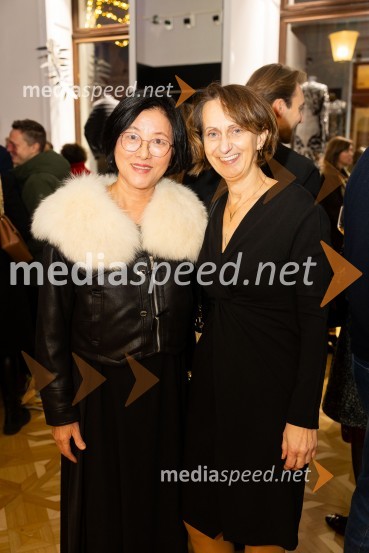  Huiqin  Wang, umetnica;  Katja Kabaj, Vinska klet KobajAsko odprl svoj prvi showroom v Sloveniji z modnim oblikovalcem Maticem Velerjem