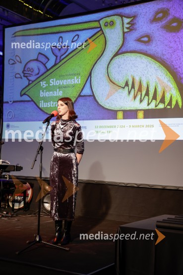  Katarina Hergouth, vodja razstavnega programa, Cankarjev dom15. Slovenski bienale ilustracije, odprtje razstave