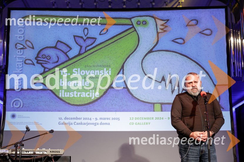 mag. Zoran Poznič, slovenski kipar in politik15. Slovenski bienale ilustracije, odprtje razstave