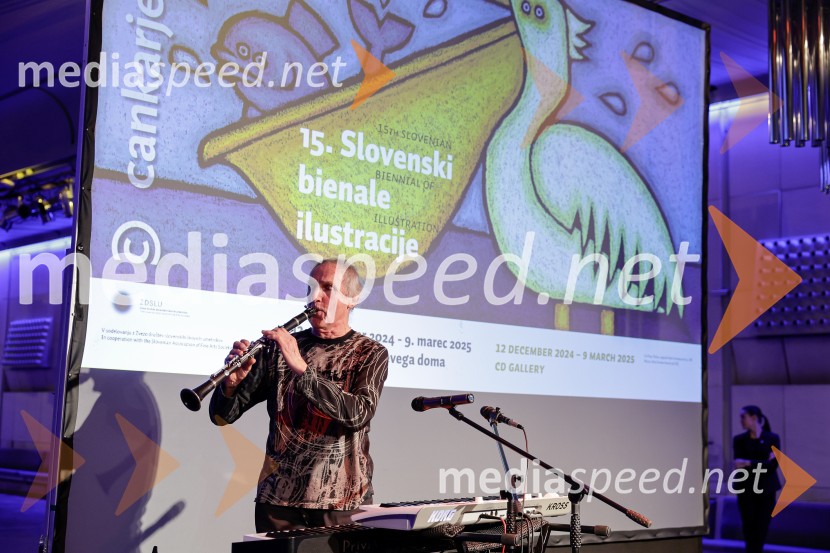  Lado Jakša, fotograf, glasbenik15. Slovenski bienale ilustracije, odprtje razstave