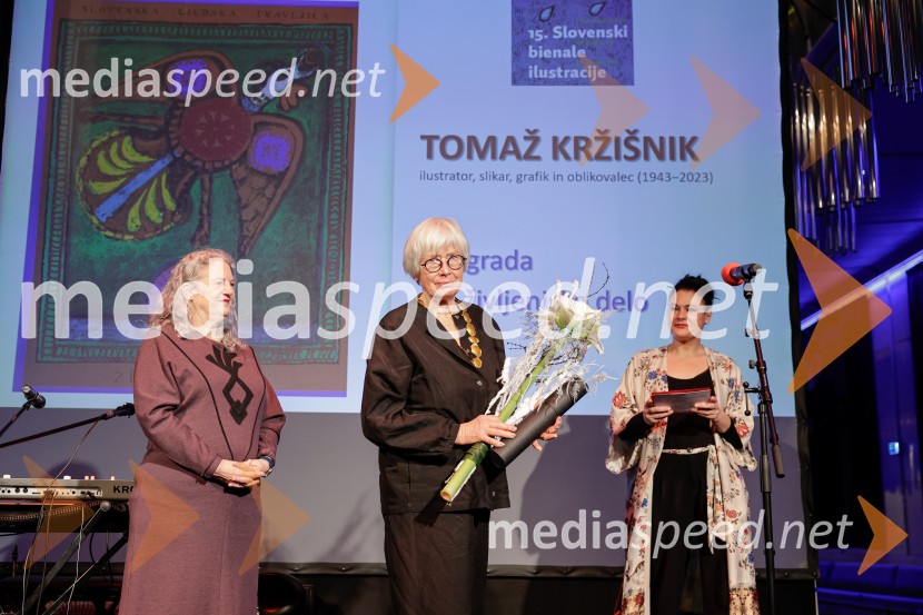  Tanja Mastnak;  ... ;  Pia Zemljič, igralka15. Slovenski bienale ilustracije, odprtje razstave