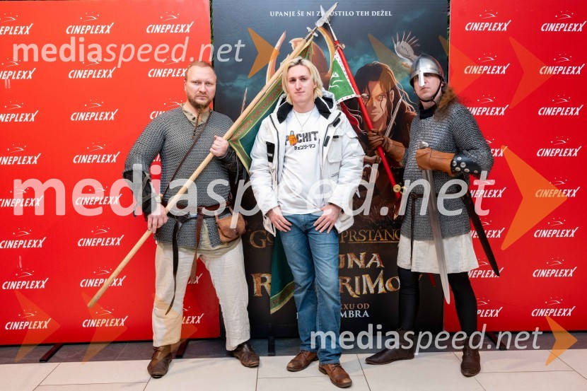  Domen Kodrič;  ... ;  Blaž Berlec, ustanovitelj društva, Slovensko Tolkienovo društvo Gil-galadGospodar prstanov: vojna Rohirrimov, premiera v Cineplexx Ljubljana