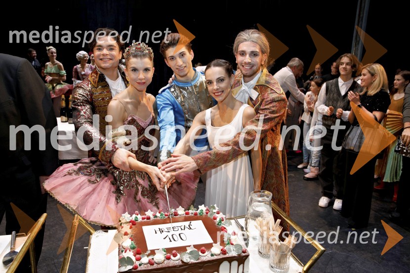  Ionut Dinita, baletni plesalec;  Tetiana Svetlična, baletna plesalka;  Ion Breahna, baletni plesalec;  Catarina de Meneses, baletna solistka;  Lucio Mautone, baletni plesalecHrestač, jubilejna stota izvedba, SNG Maribor