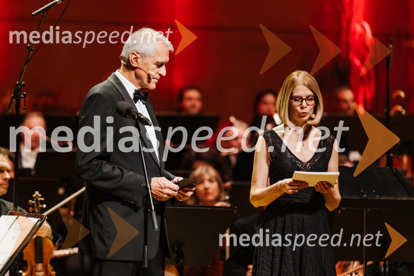  Slobodan Sibinčič , generalni sekretar Evropskega združenja poslovnih medijev, predsednik sveta Managerskih koncertov, Švedski generalni častni konzul;  Eva Longyka Marušič, voditeljica31. managerski koncert
