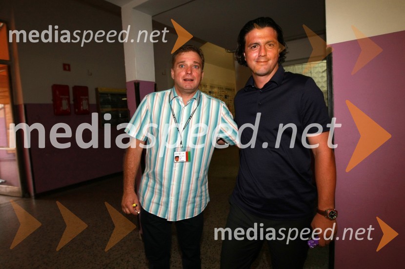 Bojan Ban, direktor NK Maribor in Zlatko Zahovič, športni direktor NK Maribor  	 
	Povratna tekma 2. kroga kvalifikacij za Ligo prvakov, NK Maribor - FC Wit Georgia