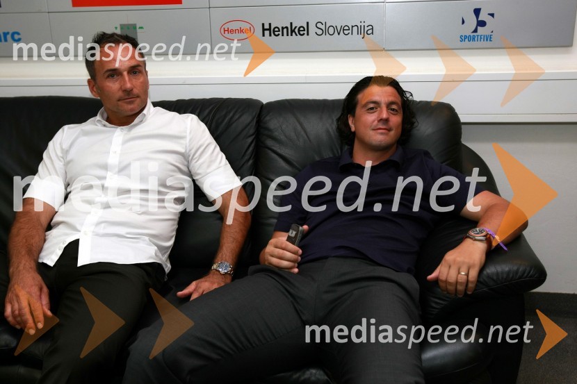 Darko Milanič, trener NK Maribor in Zlatko Zahovič, športni direktor NK Maribor  	 
	Povratna tekma 2. kroga kvalifikacij za Ligo prvakov, NK Maribor - FC Wit Georgia