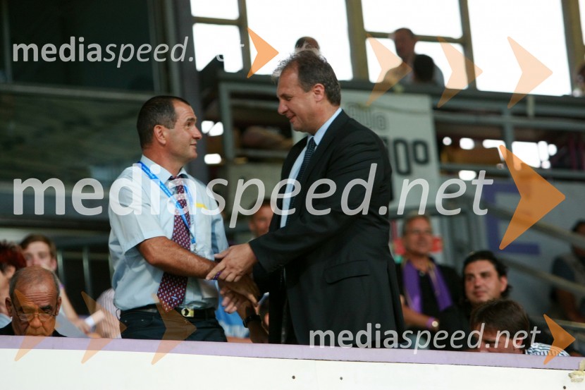 ... in Ivan Simič, predsednik Nogometne zveze SlovenijePovratna tekma 2. kroga kvalifikacij za Ligo prvakov, NK Maribor - FC Wit Georgia