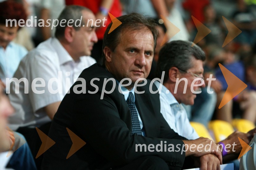 Ivan Simič, predsednik Nogometne zveze SlovenijePovratna tekma 2. kroga kvalifikacij za Ligo prvakov, NK Maribor - FC Wit Georgia