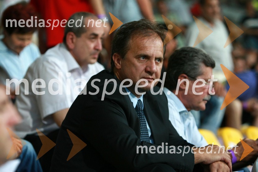 Ivan Simič, predsednik Nogometne zveze SlovenijePovratna tekma 2. kroga kvalifikacij za Ligo prvakov, NK Maribor - FC Wit Georgia